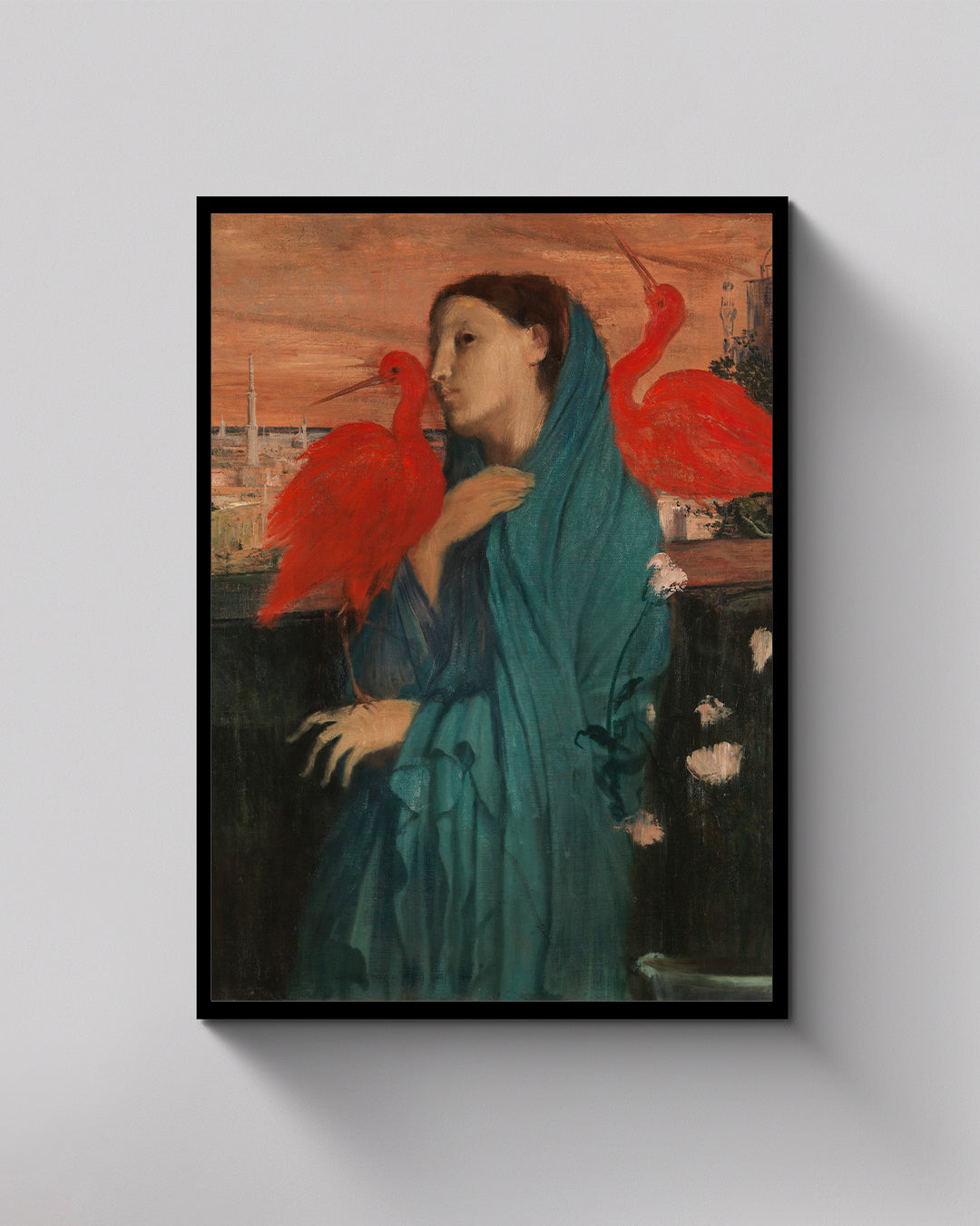 Junge Frau mit Ibis