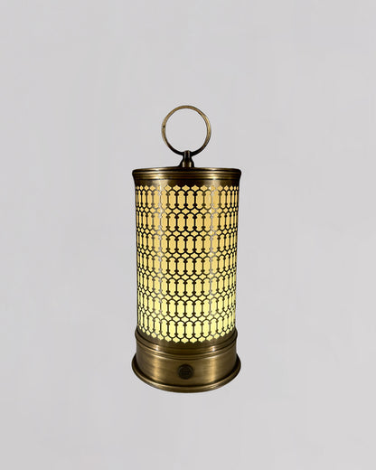 Decorative lantern with intricate design on a light gray background