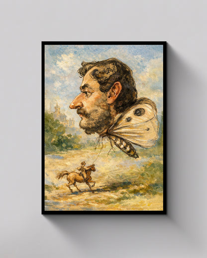 Karikatur von Jules Didier Schmetterlingsmann