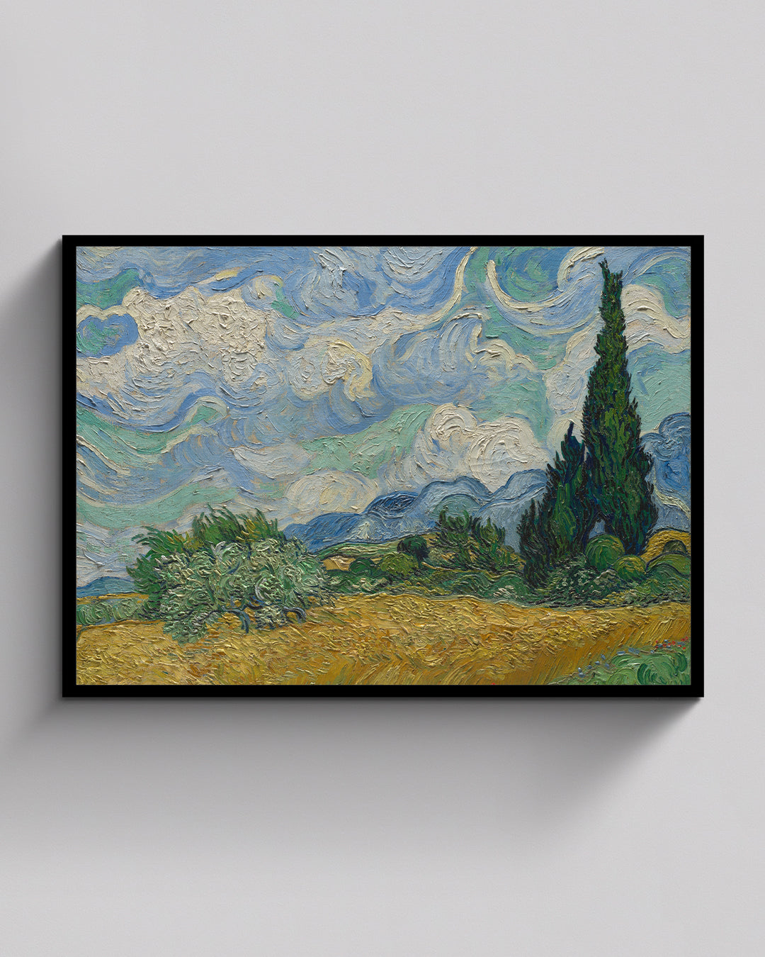 Wheat Field with Cypresses